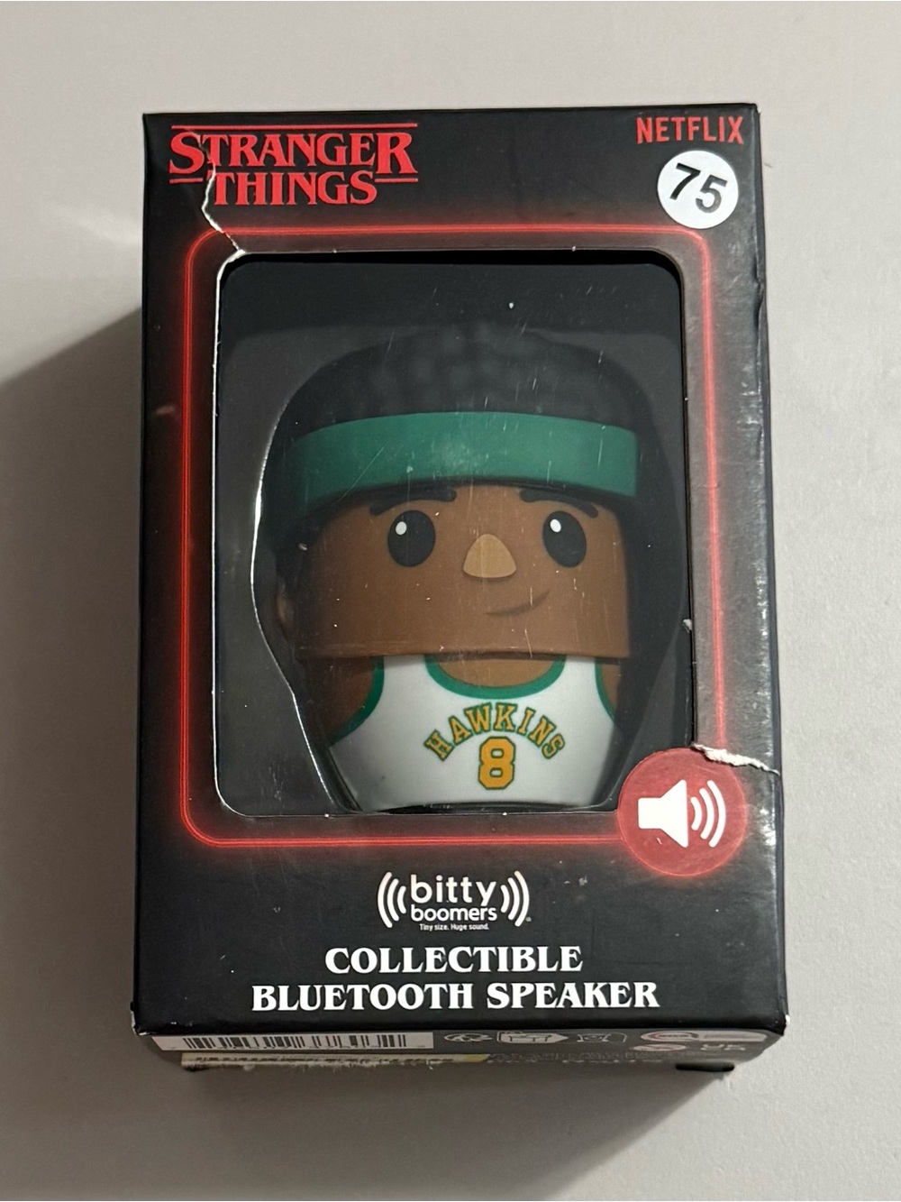 NEW Lucas Sinclair Bitty Boomers Stranger Things Mini Bluetooth Speaker.